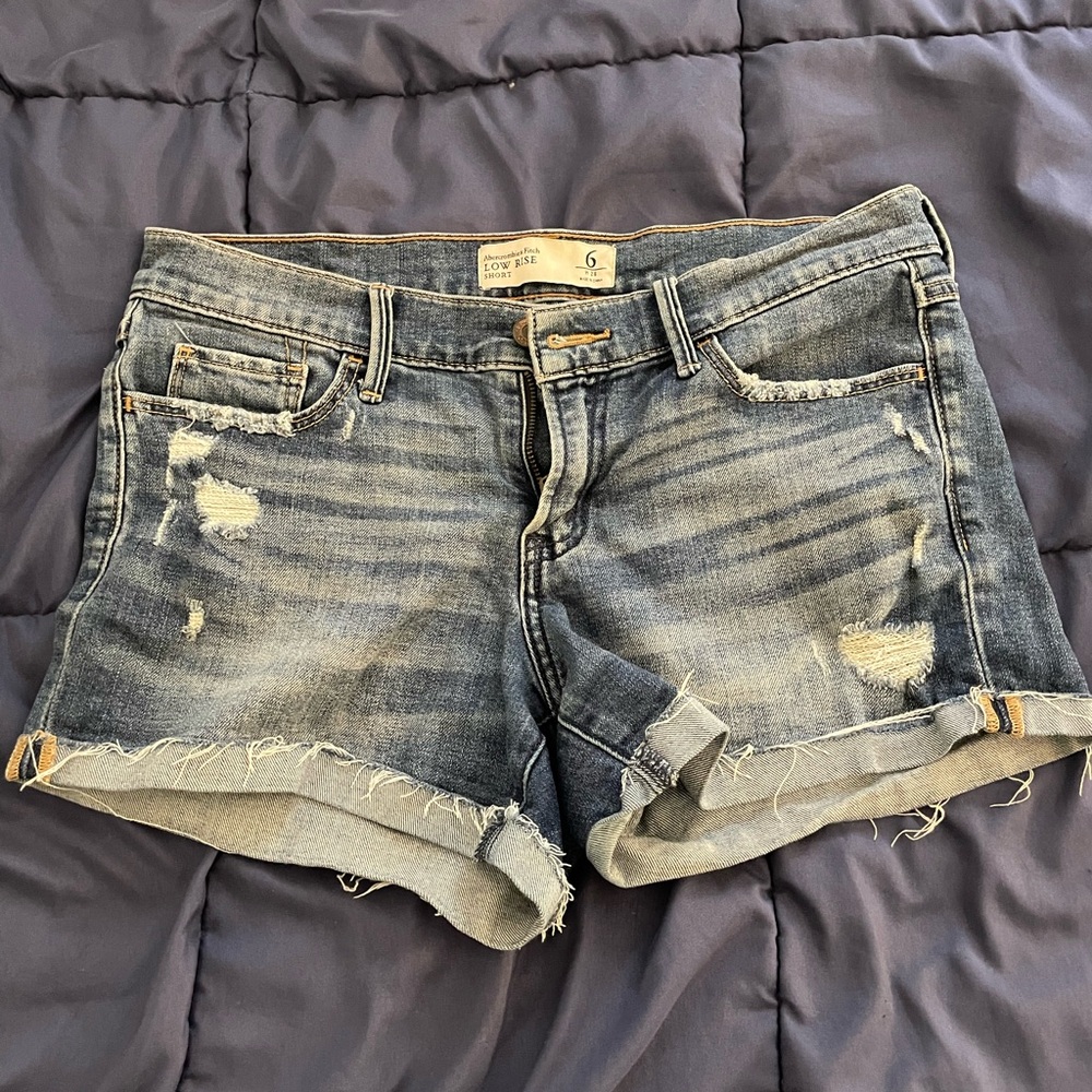 Denim shorts size 6 low rise